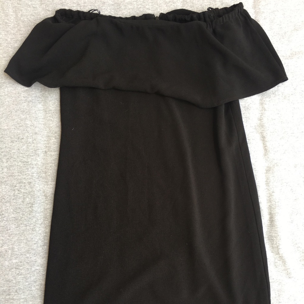Charles Henry black off the shoulder dress